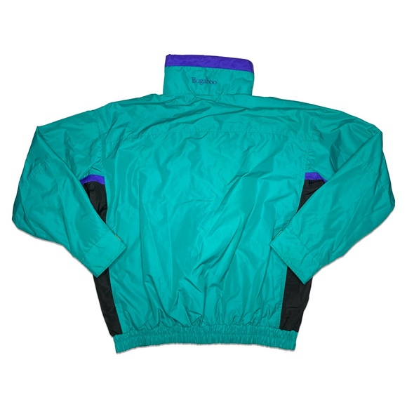 Vintage 90s Columbia Teal Purple Black Windbreaker Bugaboo Winter Ski Jacket - Picture 3 of 5